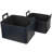 Leather Handmade Decorative and Functional Storage Basket with Handles