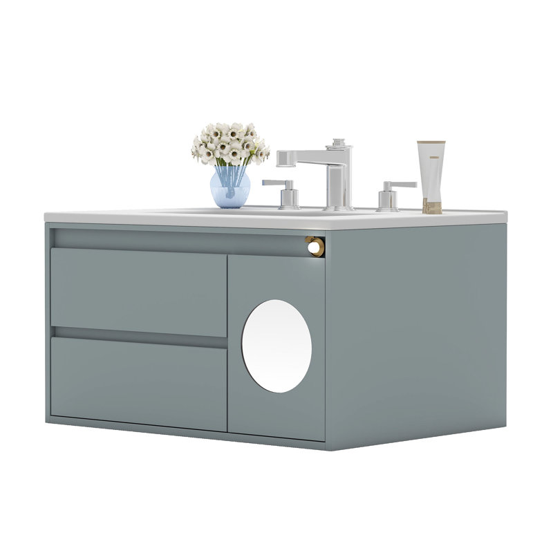 Meuble-lavabo flottant 31 po avec capteur DEL