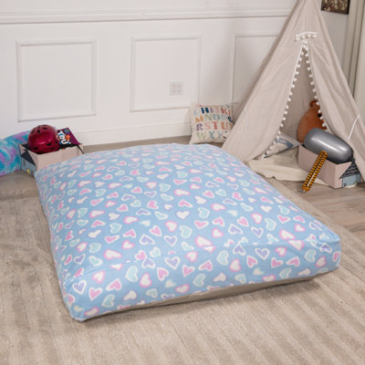 Coussin sensoriel pour enfants et adultes - Tissu en molleton doux, amovible et lavable, fond antidérapant, idéal pour sauter, se détendre et jouer - 48 po x 48 po