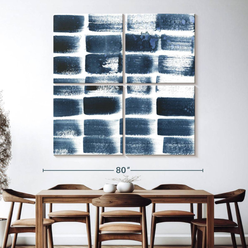 Indigo Ripple II, 74" H x 74" W