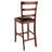 Davaughn Cushion Ladder-back Seat Counter Stools, 2-pc Set, Black & Walnut-1914379603