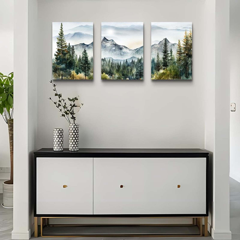 3 Piece Wrapped Canvas Print, 40 cm H x 30 cm W