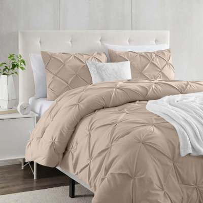Microfiber Solid Colour Duvet Cover Set with Pillowcases