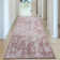 Carina Washable Rugs Geometric Design in Pink