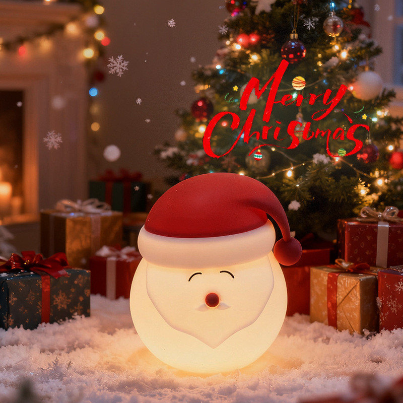 Christmas Decorative Lights  Santa Claus Silicone Night Lights  Patting Lights  Living Room Decoration  Table Lamps