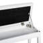 Duo banc de piano en blanc, avec similicuir confortable et fabrication en bois massif pour une utilisation robuste