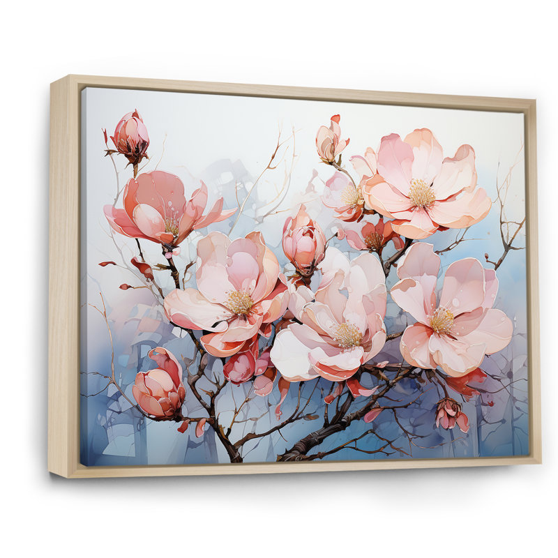 Luxuri Magnolia Tranquility sur impression sur toile, Cadre naturel flottant, H 24 po x l 32 po x P 1 po