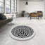 Tapis noir/blanc cassé à motifs-549839595