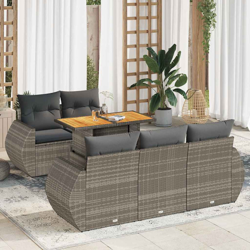  Garden Sofa Set Grey