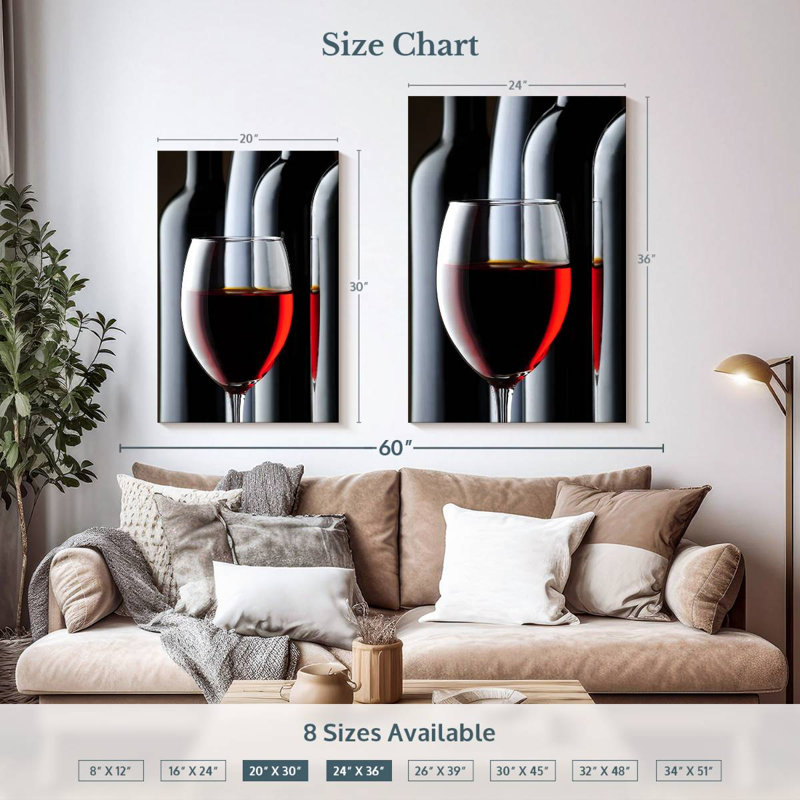 Yarlin Cabernet Red Wine, 36" H x 24" W
