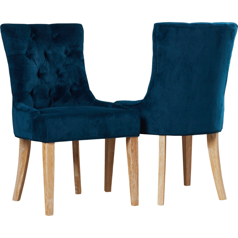 Chaise d'appoint rembourrée en coton clair Cueto