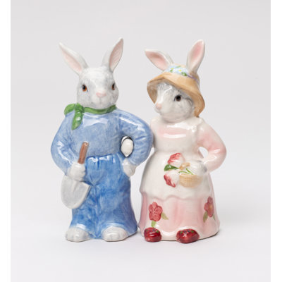 Cosmos Gifts Blossom Bunny 2-Piece Salt and Pepper Set