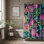 Rideau de douche standard 1 pièce Vivid Night Blossoms