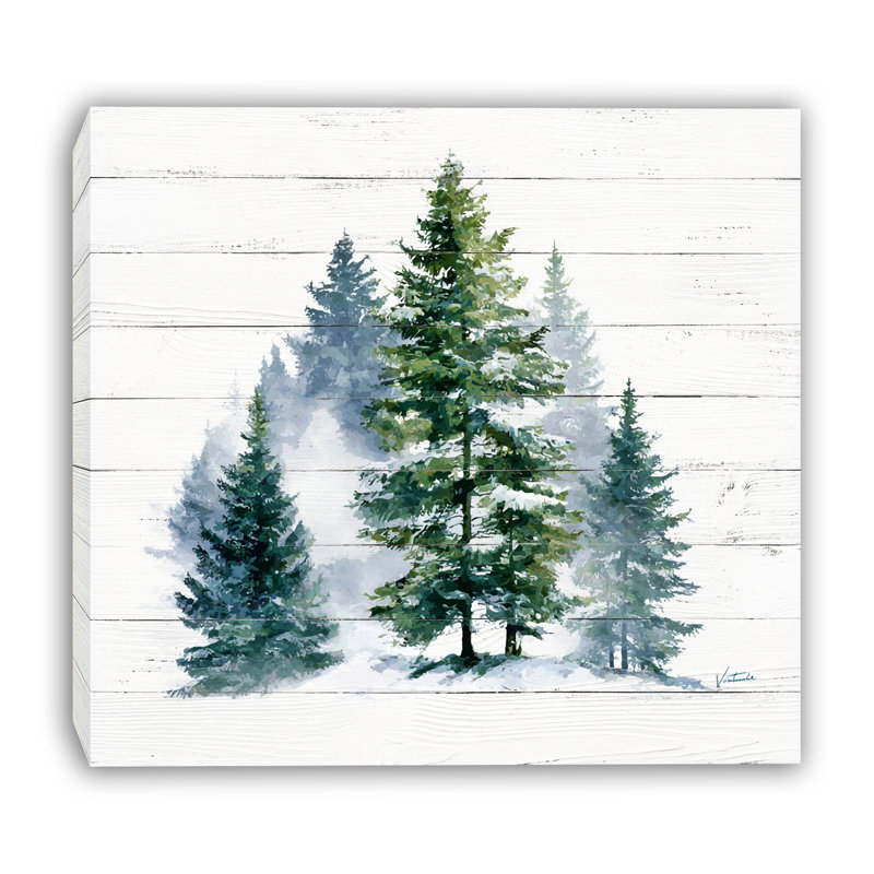 «Evergreen Morning Haze», art mural sur toile tendue, H 40 po x l 40 po