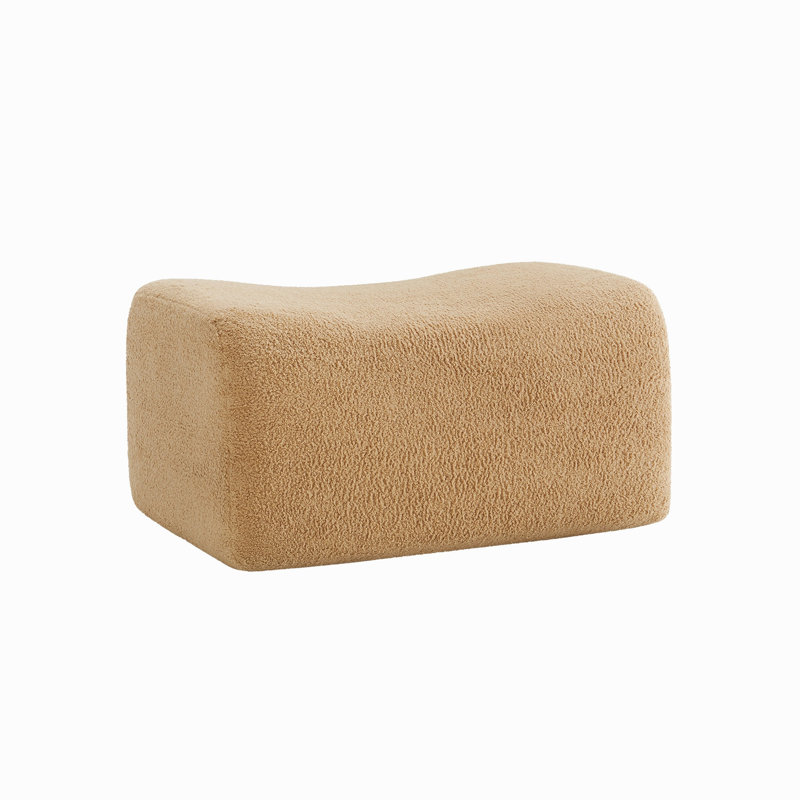 Repose-pieds en tissu brun clair, Chameau