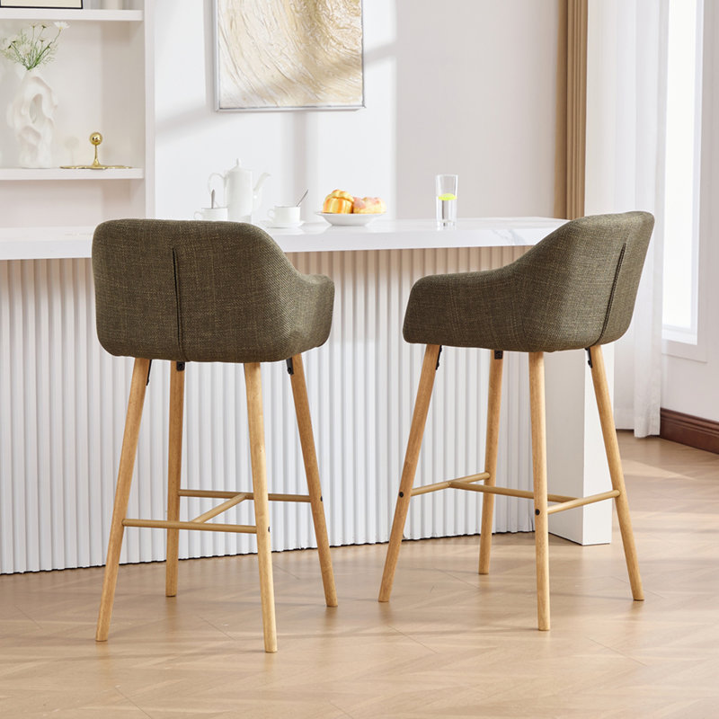 Ensemble de 2 tabourets de bar Modern, Vert, Vert