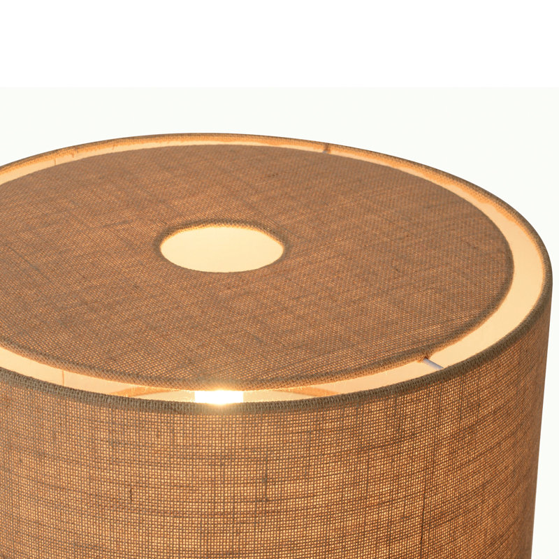 Lampe de table Moonlight - abat-jour en lin, gradateur, Toile de jute tissée
