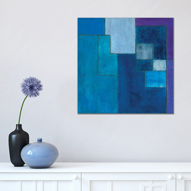Ultra Blue Violet by Stephen Cimini - Painting on Canvas, Wrapped Canvas, 45.72 cm H x 45.72 cm W x 1.91 cm D