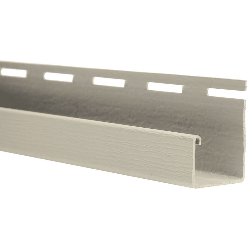 Caniveau en J de 1,5 po x L 90 po pour utilisation avec supports en mousse à dossier complet, Coquillage