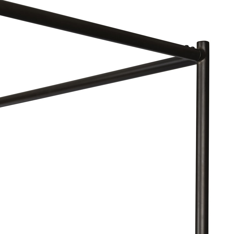 Leigh Canopy Bed-Palm Ecru-King, King, Gray