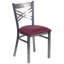Chaise de restaurant transparente en métal avec dossier en X-1515454592-1516144721