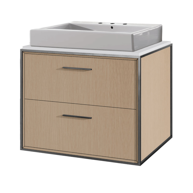 Aquaplane 22'' L Bathroom Sink, 3 Hole - 8" Centers