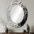 White And Black Tranquility Unleashed IV - White Oval Wall Mirror Decor-1509905073