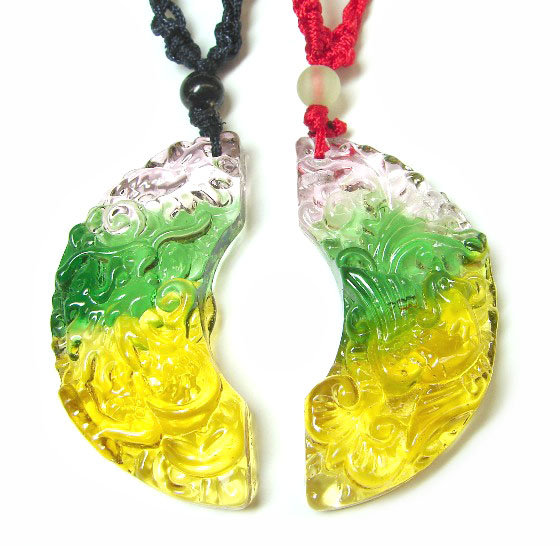 2 pièces Liuli Dragon Phoenix