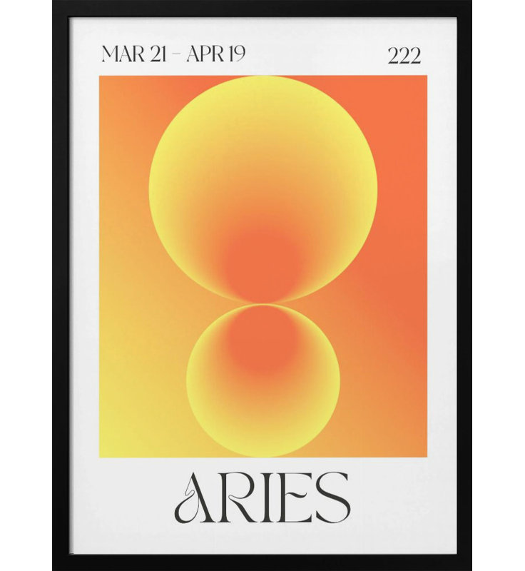Pop Art & Retro "Aries" Framed Print Wall Art, 40" H x 30" W 