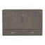 Queen Size Murphy Bed With Built-In Charging Station, Antique Grey