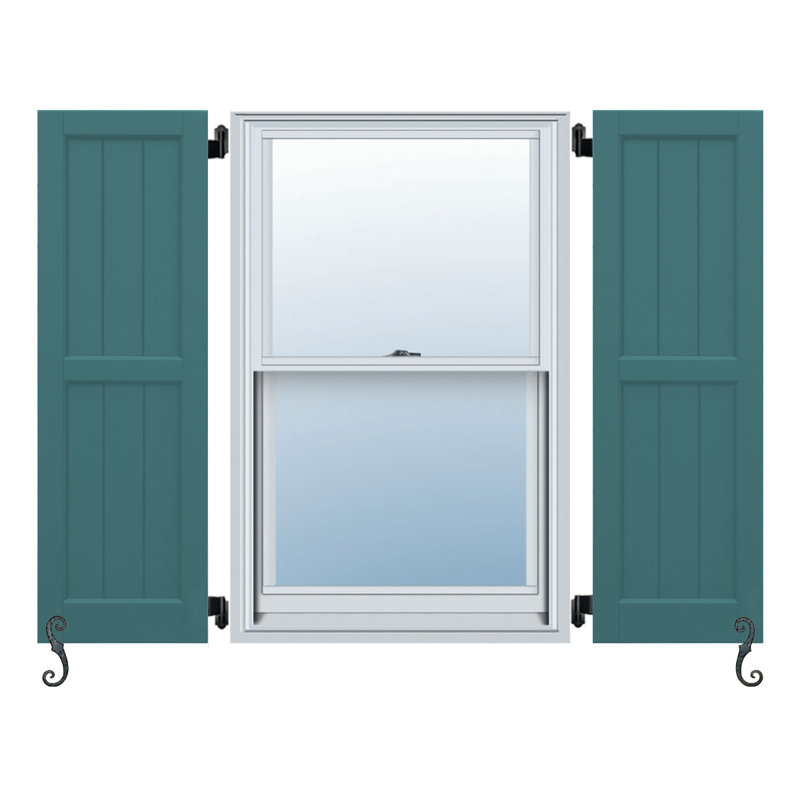 Paires de volets pour panneaux encadrés-n-lattes, panneaux et lattes classic Atlantic, Bleu tempête, 19 po, 87 po
