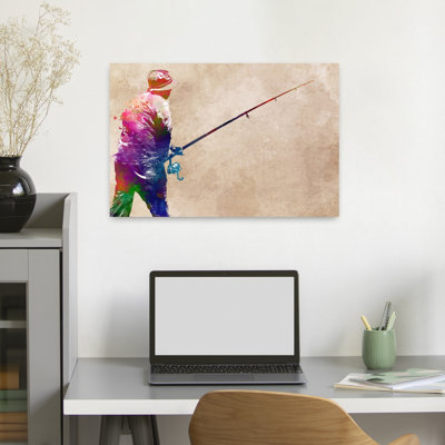 «Vibrant Fishing Art», art mural contemporain