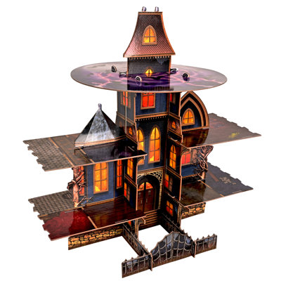 Beistle - 17,5 po x 17 po - Multicolore - Papier à support pour petit gâteau maison hantée - 12 pièces
