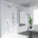 Wall Mount Dual Shower Head with Rough-in Valve and Slide Bar