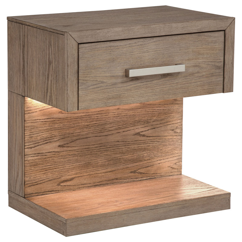 1-Drawer Nightstand Bedside Table