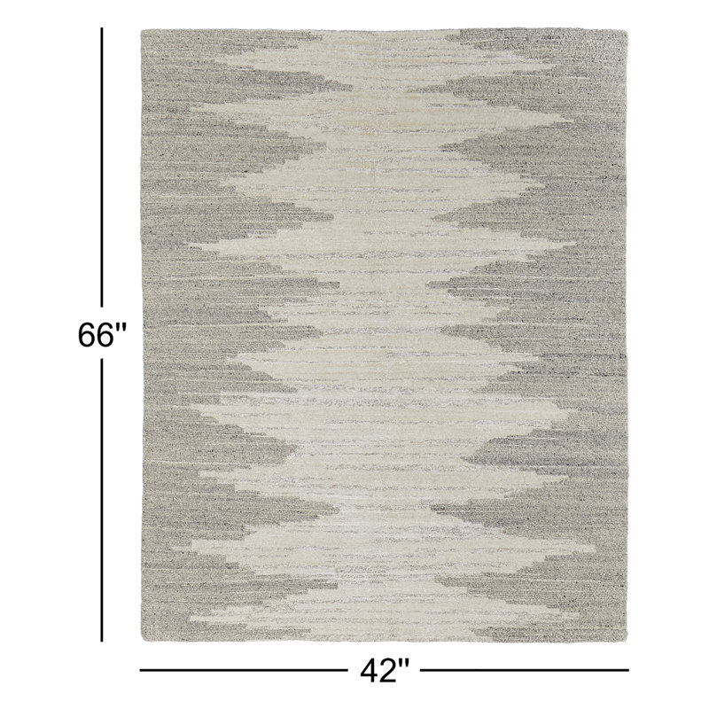 Navila Rectangle Conor Wool Area Rug, Rectangle 3'6" x 5'6"