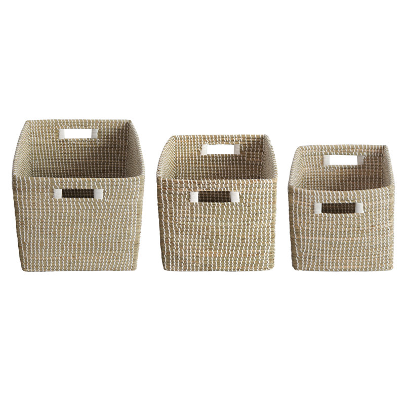 Ensemble de 3 paniers en ruppie maritime Hapao