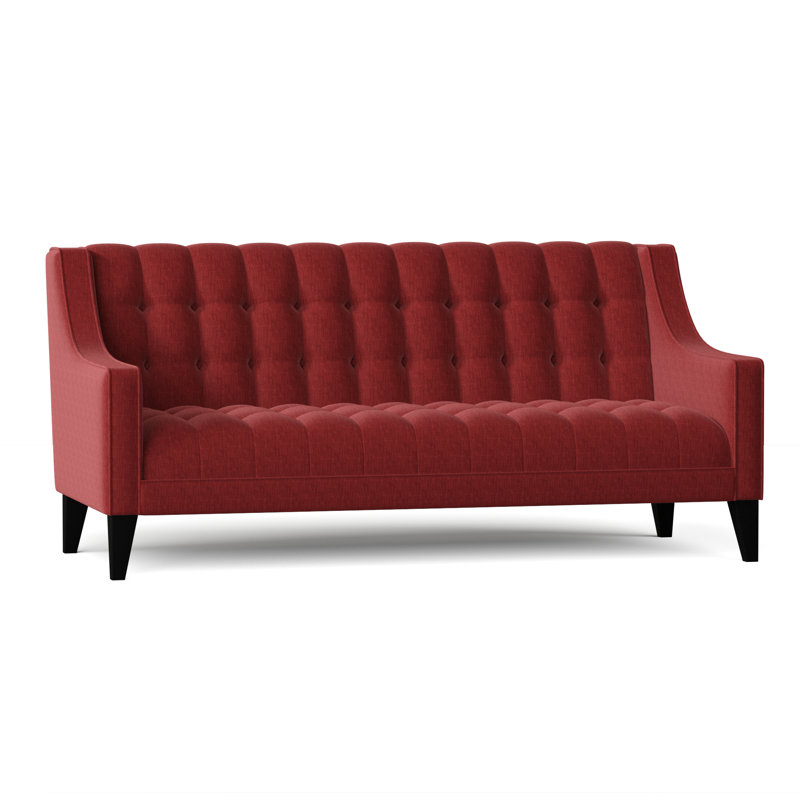 Canapé à accoudoirs encastrés, Rubis Key, Noir, 84 pouces