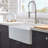 Farmhouse Kitchen Sink with Grid and Strainer