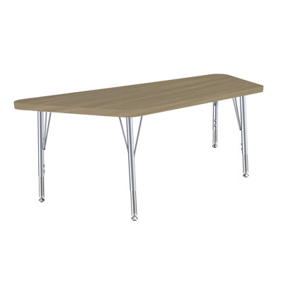 Table d'activité thermofusionnée ovale 30 "x 60" avec pieds réglables standard