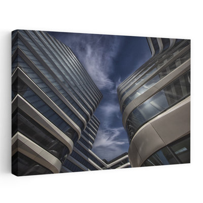 Contemporary Art Abstract Contemporary Architecture Wall Art by Werner Birnbaum - Wrapped Canvas Print
