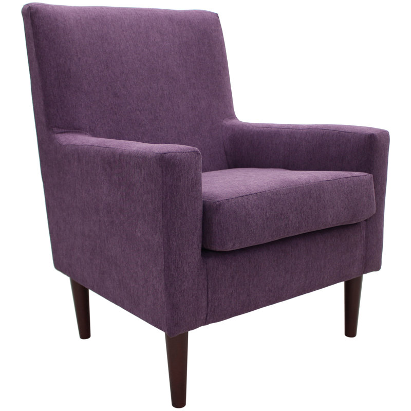 Donham Upholstered Accent Chair, Toulan Eggplant Twill