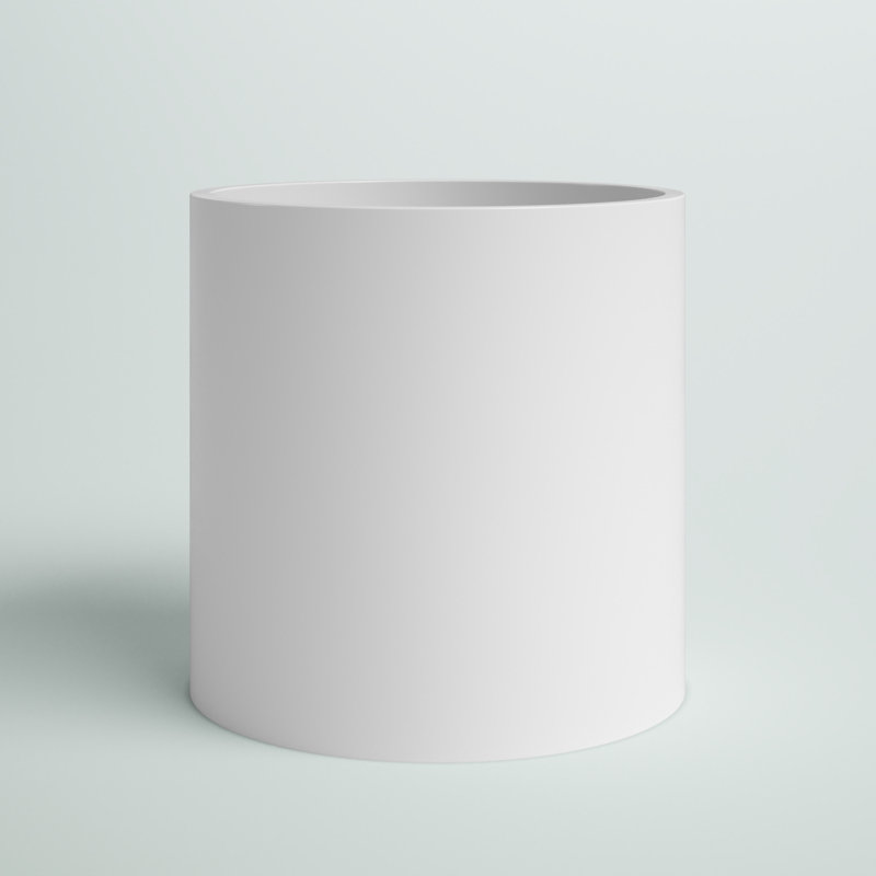 Pot à fleurs rond Brea, H 18 po x l 18 po x P 18 po, Blanc