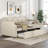 Upholstered Daybed With Trundle, Wood Slat Support,Upholstered Frame Sofa Bed, Twin