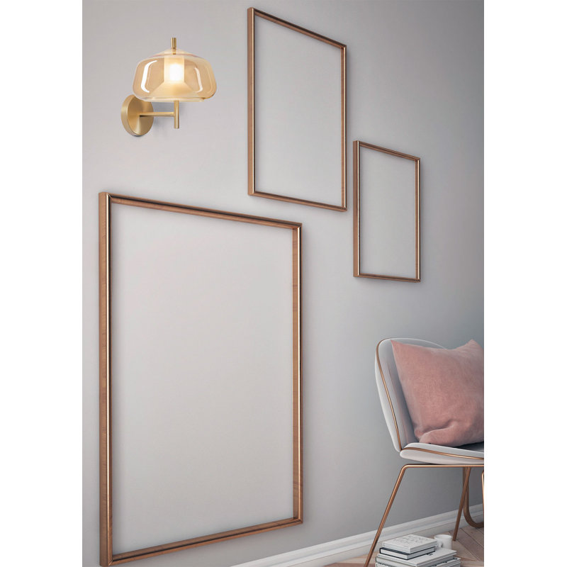 Colusa Armed Sconce, Honey Borosilicate
