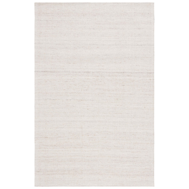 Beige Ivory Tufted Handmade Wool Area Rug 5' x 8'