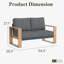 137.9cm Wide Loveseat with Cushions-1796865100