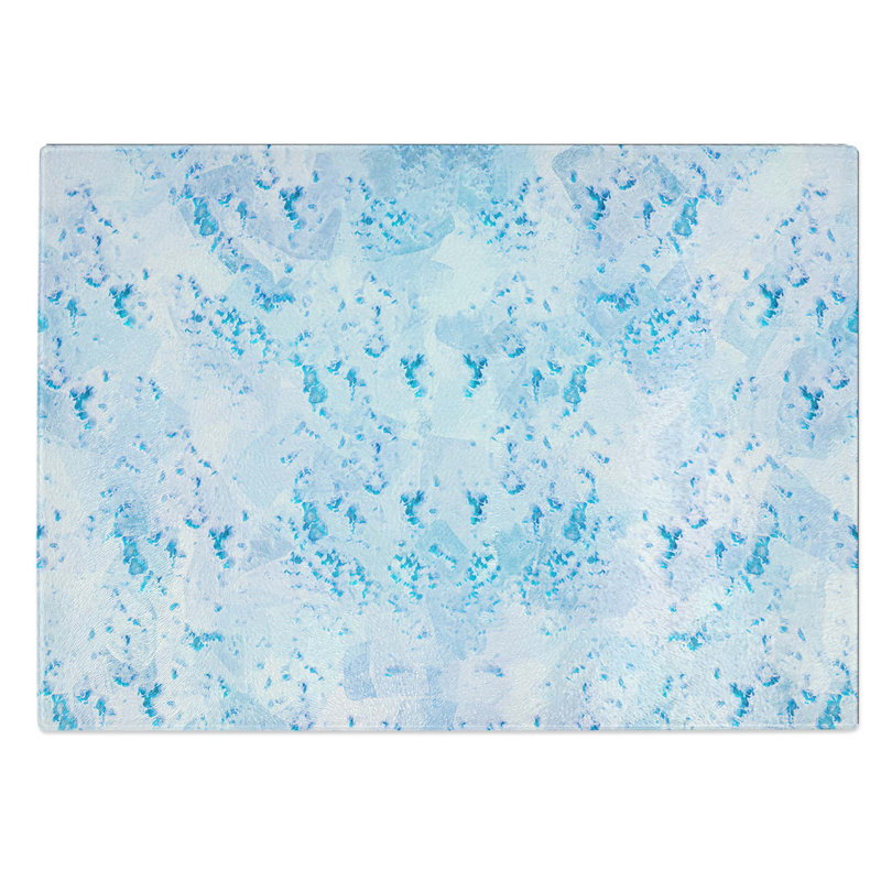 Tempered Glass Ocean Patterns Chopping Board, 28.5 cm W x 20 cm L