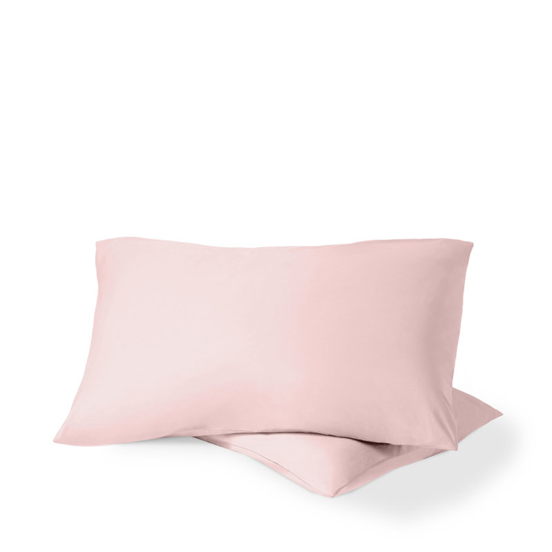 Taie d'oreiller 100% coton biologique percale, 2 très grandes taies d'oreiller, Rose poudreux
