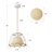 1-Light Boho Rattan Pendant Light